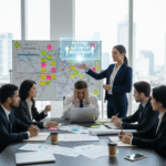 A leader presenting an ambitious plan while the team struggles to keep up, illustrating the vision-structure lag pattern.