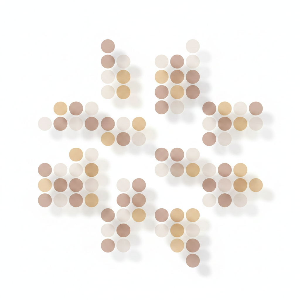 Abstract circles in muted earth tones showing alignment and misalignment, representing how coherent narratives can conceal structural tension.gh to demonstrate the mode.